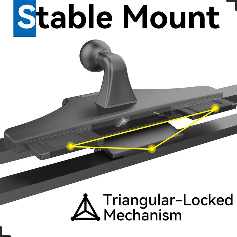 SkyTitan CD Slot Car Mount for Portable CarPlay Screens with Extension Arm, Adjustable Angles, Low Profile, Integrated Mounting Solution for in-Car Android Display Monitors (4-Tab Bracket Mount) - Image 5